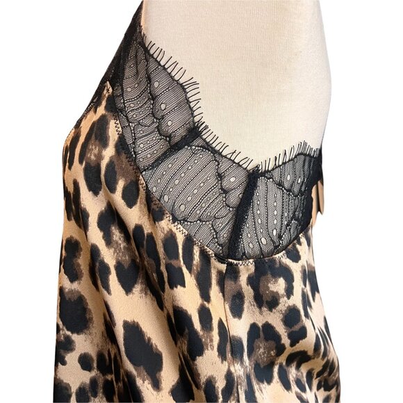 Storia NWT Camisole S Womens Animal Print Lace Trim Lightweight Top Size Small - Picture 6 of 10